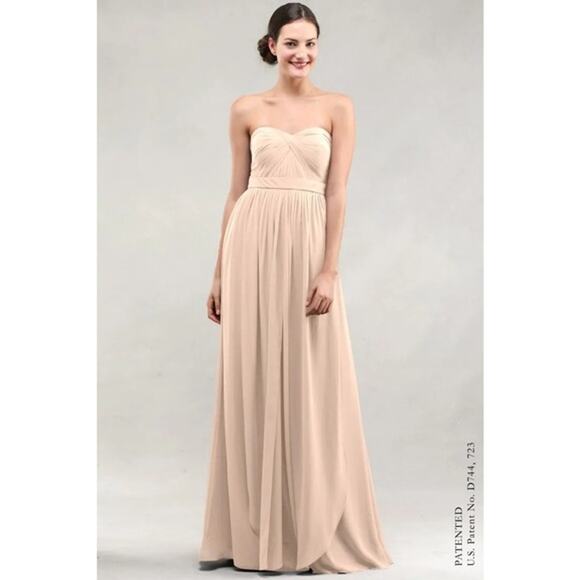 NWT Jenny Yoo Collection Pink Aidan Convertible Bridesmaid Dress Size 0 - Picture 1 of 11